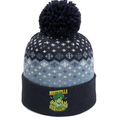 Broccozilla Giant Broccoli Attacking City The Baniff Cuffed Pom Beanie