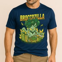 Broccozilla Giant Broccoli Attacking City Cooling Performance Crew T-Shirt