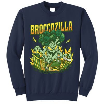 Broccozilla Giant Broccoli Attacking City Sweatshirt