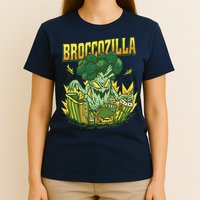 Broccozilla Giant Broccoli Attacking City T-Shirt