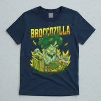 Broccozilla Giant Broccoli Attacking City T-Shirt
