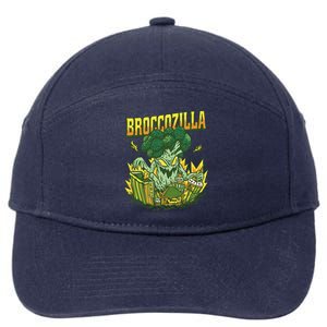 Broccozilla Giant Broccoli Attacking City 7-Panel Snapback Hat