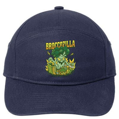 Broccozilla Giant Broccoli Attacking City 7-Panel Snapback Hat