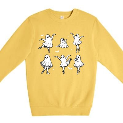 Ballet Ghost Ballet Dancer Spooky Dance Halloween Premium Crewneck Sweatshirt