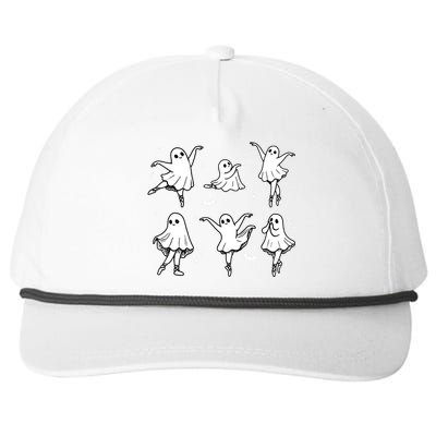 Ballet Ghost Ballet Dancer Spooky Dance Halloween Snapback Five-Panel Rope Hat