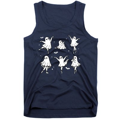 Ballet Ghost Ballet Dancer Spooky Dance Halloween Tank Top