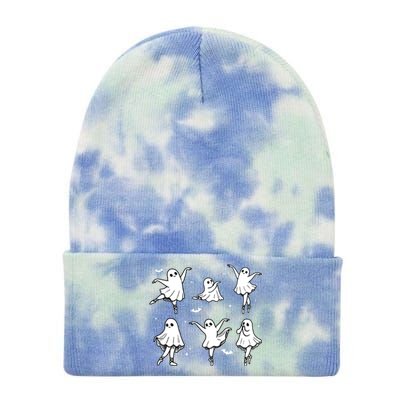 Ballet Ghost Ballet Dancer Spooky Dance Halloween Tie Dye 12in Knit Beanie