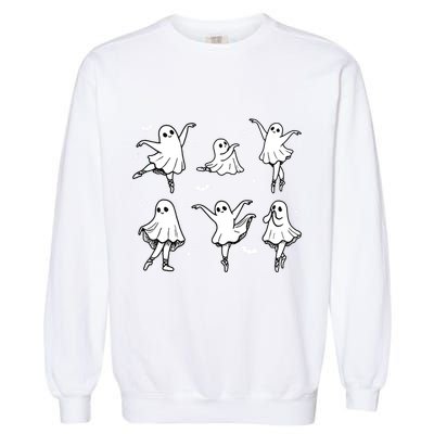 Ballet Ghost Ballet Dancer Spooky Dance Halloween Garment-Dyed Sweatshirt
