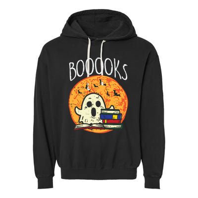 Books Ghost Boooks Halloween Reading Librarian Teacher Book Garment-Dyed Fleece Hoodie