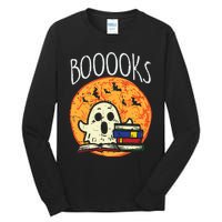 Books Ghost Boooks Halloween Reading Librarian Teacher Book Tall Long Sleeve T-Shirt