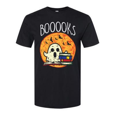 Books Ghost Boooks Halloween Reading Librarian Teacher Book Softstyle® CVC T-Shirt