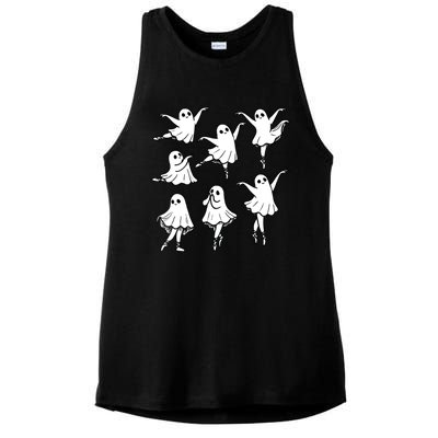 Ballet Ghost Ballet Dancer Spooky Dance Teacher Halloween Ladies PosiCharge Tri-Blend Wicking Tank