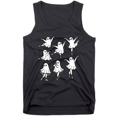 Ballet Ghost Ballet Dancer Spooky Dance Teacher Halloween Tank Top