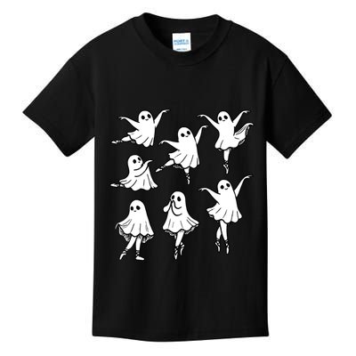 Ballet Ghost Ballet Dancer Spooky Dance Teacher Halloween Kids T-Shirt