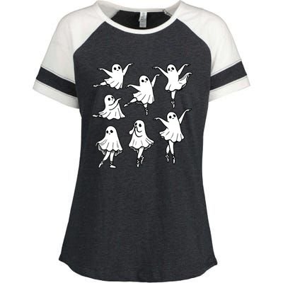 Ballet Ghost Ballet Dancer Spooky Dance Teacher Halloween Enza Ladies Jersey Colorblock Tee