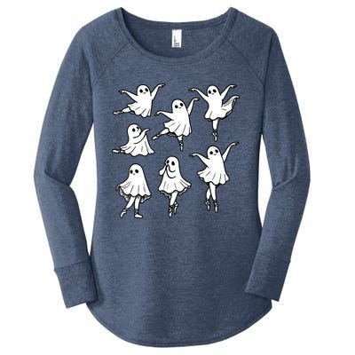 Ballet Ghost Ballet Dancer Spooky Dance Teacher Halloween Women's Perfect Tri Tunic Long Sleeve Shirt