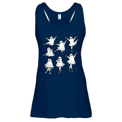 Ballet Ghost Ballet Dancer Spooky Dance Teacher Halloween Ladies Essential Flowy Tank