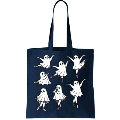 Ballet Ghost Ballet Dancer Spooky Dance Teacher Halloween Tote Bag