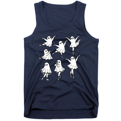 Ballet Ghost Ballet Dancer Spooky Dance Teacher Halloween Tank Top