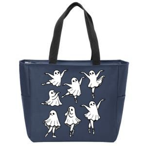 Ballet Ghost Ballet Dancer Spooky Dance Teacher Halloween Zip Tote Bag