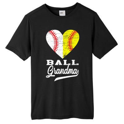 Ball Grandma Baseball Softball Heart Sport Lover Funny Gifts Tall Fusion ChromaSoft Performance T-Shirt