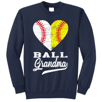 Ball Grandma Baseball Softball Heart Sport Lover Funny Gifts Sweatshirt
