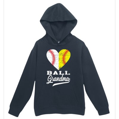 Ball Grandma Baseball Softball Heart Sport Lover Funny Gifts Urban Pullover Hoodie