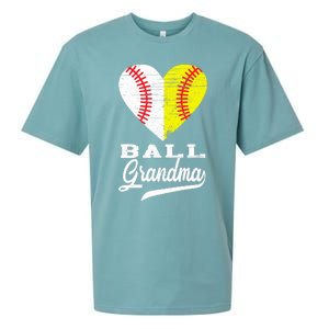 Ball Grandma Baseball Softball Heart Sport Lover Funny Gifts Sueded Cloud Jersey T-Shirt