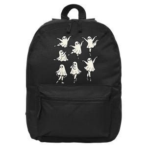 Ballet Ghost Ballet Dancer Spooky Dance Teacher Halloween Gift 16 in Basic Backpack