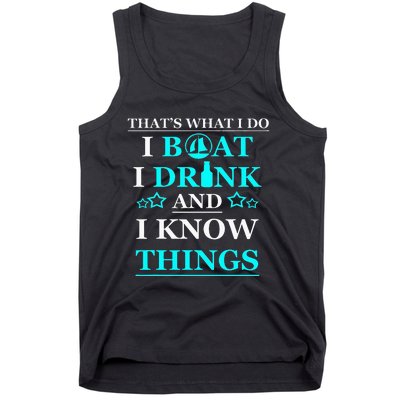 Boating Gifts Boat Owner Men Sailing Funny Drinking Gift Tank Top