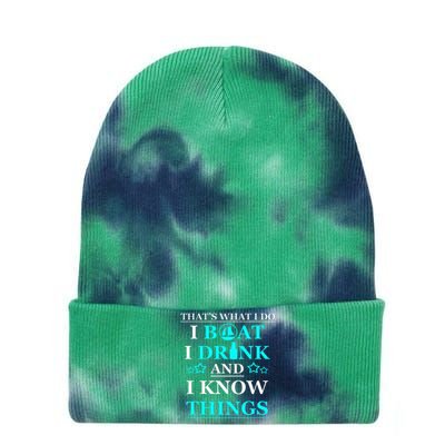 Boating Gifts Boat Owner Men Sailing Funny Drinking Gift Tie Dye 12in Knit Beanie