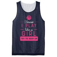 Basketball -Girl Basketball Gift- Play Like a Girl Mesh Reversible Basketball Jersey Tank