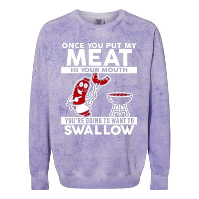 Bbq Grille Bbq Lovers Colorblast Crewneck Sweatshirt