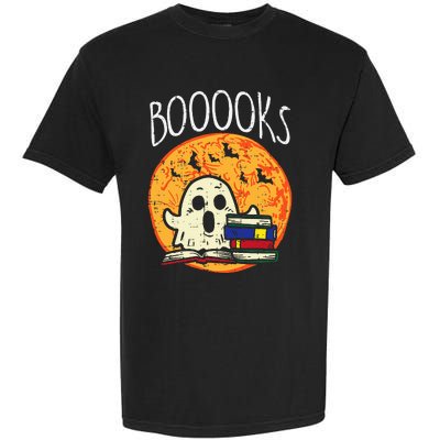 Books Ghost Boooks Halloween Reading Librarian Teacher Book Garment-Dyed Heavyweight T-Shirt