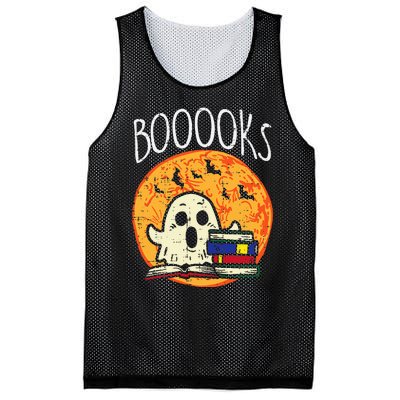 Books Ghost Boooks Halloween Reading Librarian Teacher Book Mesh Reversible Basketball Jersey Tank