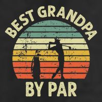 Best Grandpa By Par Golf Golfer Golfing Grandfather Design 7 Panel Mesh Trucker Snapback Hat