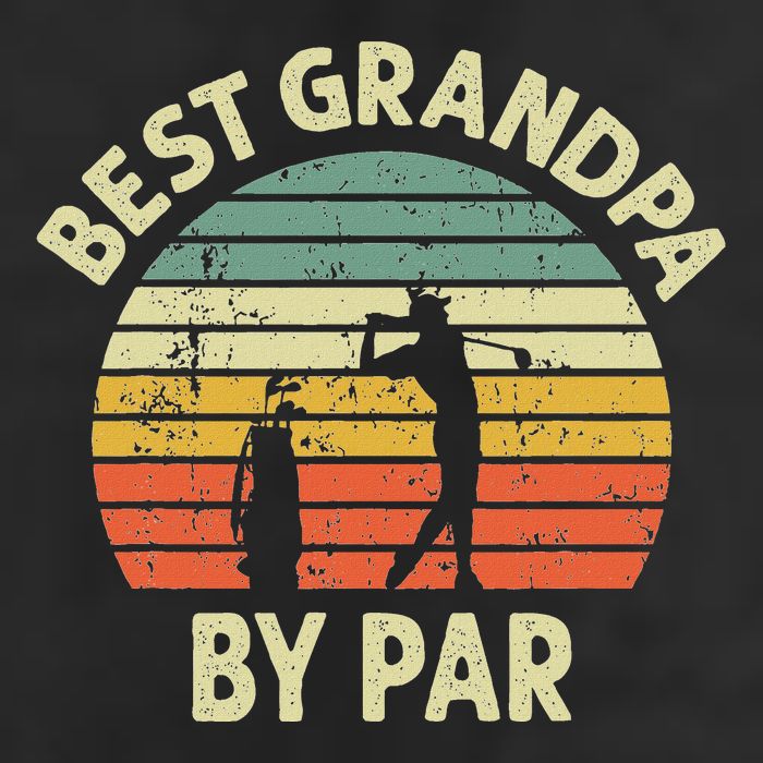 Best Grandpa By Par Golf Golfer Golfing Grandfather Design 7 Panel Mesh Trucker Snapback Hat