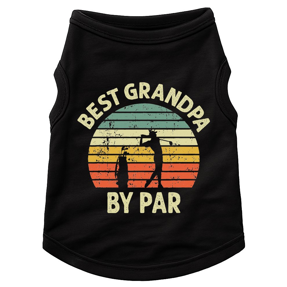 Best Grandpa By Par Golf Golfer Golfing Grandfather Design Doggie Tank