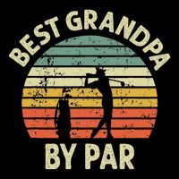 Best Grandpa By Par Golf Golfer Golfing Grandfather Design Drawstring Bag