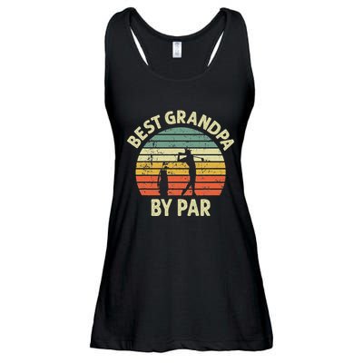 Best Grandpa By Par Golf Golfer Golfing Grandfather Design Ladies Essential Flowy Tank