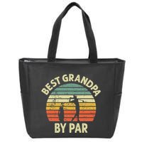 Best Grandpa By Par Golf Golfer Golfing Grandfather Design Zip Tote Bag