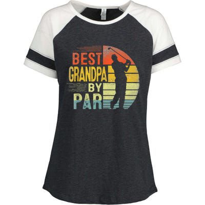 Best Grandpa By Par Daddy Fathers Day Gift Golf Lover Golfer Enza Ladies Jersey Colorblock Tee