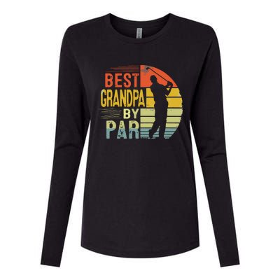 Best Grandpa By Par Daddy Fathers Day Gift Golf Lover Golfer Womens Cotton Relaxed Long Sleeve T-Shirt