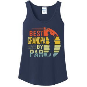 Best Grandpa By Par Daddy Fathers Day Gift Golf Lover Golfer Ladies Essential Tank