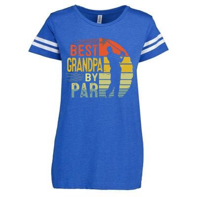 Best Grandpa By Par Daddy Fathers Day Gift Golf Lover Golfer Enza Ladies Jersey Football T-Shirt