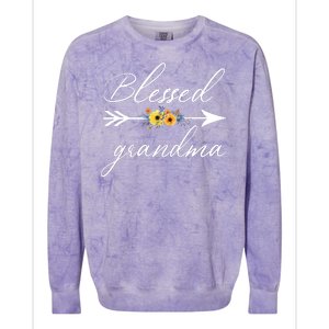 Blessed Grandma Colorblast Crewneck Sweatshirt