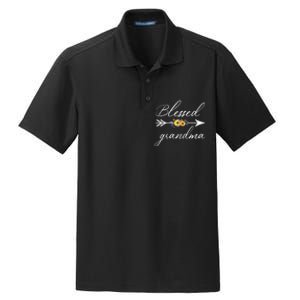 Blessed Grandma Dry Zone Grid Polo