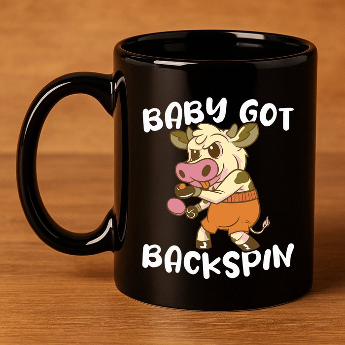 Baby Got Backspin Table Tennis Funny Ping Pong 11oz C Handle Ceramic Mug