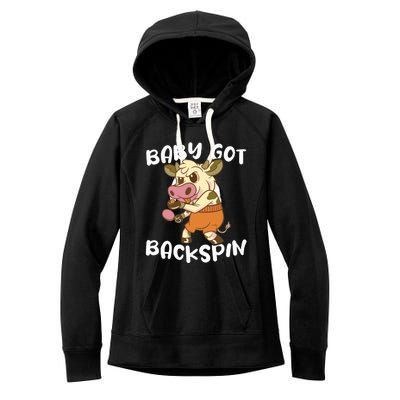 Baby Got Backspin Table Tennis Funny Ping Pong Women's Fleece Hoodie