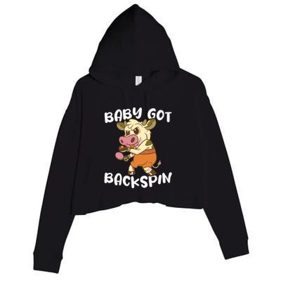 Baby Got Backspin Table Tennis Funny Ping Pong Crop Fleece Hoodie